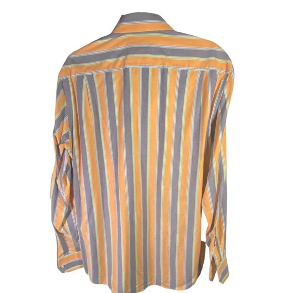 💋 4 FOR $50 /RENATO BALESTRA MEN'S STRIPED BUTTON-DOWN SHIRT (SZ40/15.75") (EUC) - Picture 2 of 9